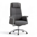 Obrotowy fotel biurowy z tkaniny poliestrowej, ciemnoszary, 68 x 68 x 118–128 cm